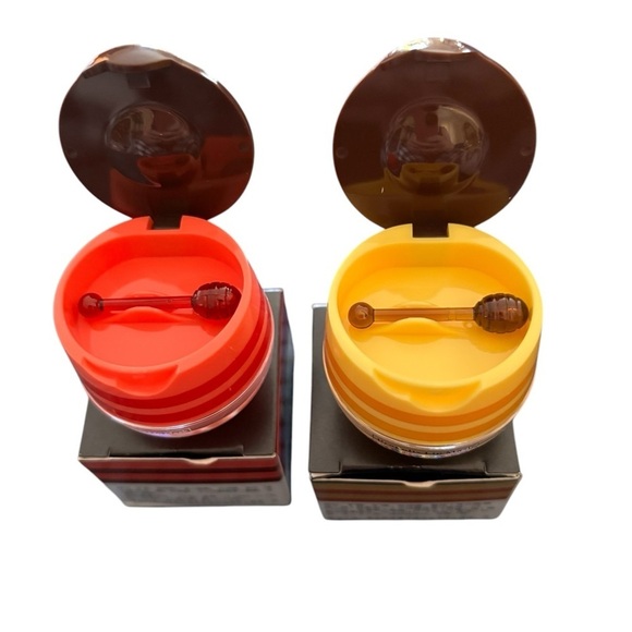 Bee Balm Lip Mask Pot Lot Of 2 Honey Strawberry Lips Care Moisture New In Box - Picture 2 of 4